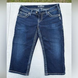 Silver Jean Crops - Size 29